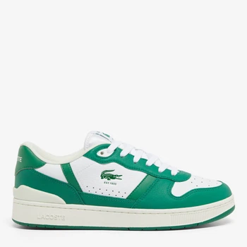 Мужские кеды кожаные низкие Lacoste 418411340 46 Белый/Зеленый (1159858798)