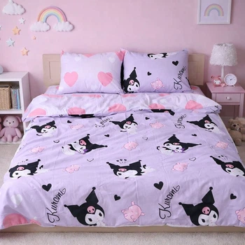 Комплект постельного белья Бязь Kuromi Love Cloud 155х215 см Сиреневый
