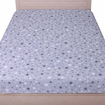 Простынь без резинки Бязь Moonlight Stars 110*160 см Серый