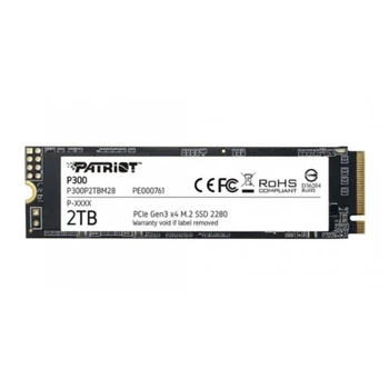 Накопитель SSD M.2 Patriot P300 2TB PCIe Gen3x4 NVMe 2280 3D NAND TLC Black (P300P2TBM28)