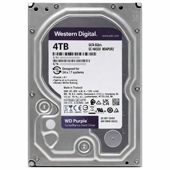 Жесткий диск 3.5" Western Digital WD44PURZ 4ТБ 5400 об/мин 256 МБ SATAIII