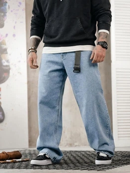 Джинсы багги Stussy Fantom серые мужские деним свободный крой винтаж 28