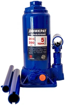 Домкрат гидравлический 5 т 200-390 мм (столбик) Standard (в пластик. кейсе)