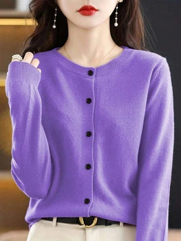 Кардиган Shein sz2403167953923315 M фіолетовий (100008250)