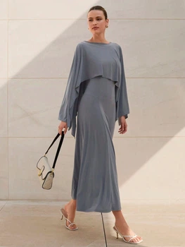 Костюм (сукня, накидка) Shein sz2407292005865666 L сіра (100007544)