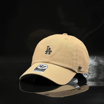Бежевая кепка 47 Brand Los Angeles Dodgers CLEAN UP B-BSRNR12GWS-KHB