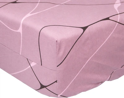 Простирадло на резинці Moon&Star Pink Lines Бязь Gold Люкс 70х190+10 см (MS-850002940)