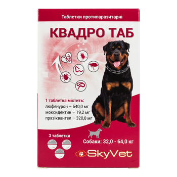 Таблетки Квадро Таб для собак весом 32-64кг №3