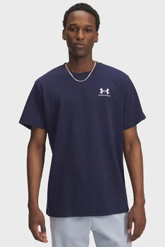 Чоловіча темно-синя футболка UA M LOGO EMB HEAVYWEIGHT SS Under Armour XL 1373997-411