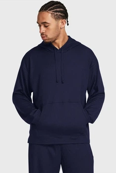 Чоловіче темно-синє худі UA Rival Waffle Hoodie Under Armour MD 1383108-410