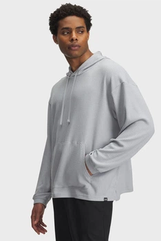 Чоловіче світло-сіре худі UA Rival Waffle Hoodie Under Armour L 1383108-011