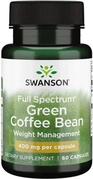 Spalacz tłuszczu Swanson Ekstrakt z Zielonej Kawy 400 mg 60 kapsułek (87614115221)