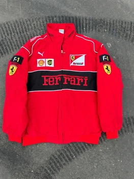 Весенняя куртка-бомбер Ferrari Formula 1, винтажная куртка Ferrari (бомбер) XL
