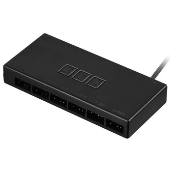 Контролер 2E GAMING CONTR-V ARGB 10 fans 4pin, SATA +5V 3pin, пульт (2E-CONTR-V)
