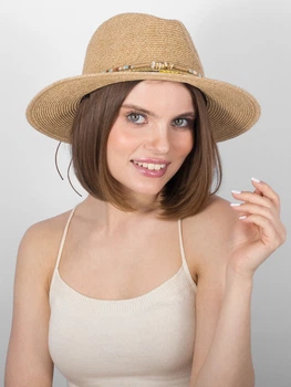 Шляпа женская VILSS Небраска 034-6-01 56-57 Темно-бежевая (ROZ6501087024)