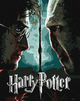Картина по номерам, набір для розпису WB "Harry Potter: Гаррі та Волдеморт з фарбами металік extra" 40*50см, термопакет, Ідейка, КНО5222