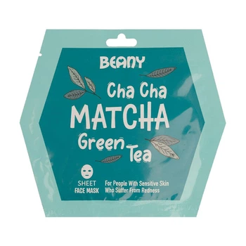 Нормализующая тканевая маска для лица "Матча" Beany, 15мл (Liv231509)