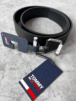 Жіночий шкіряний ремінь Tommy Hilfiger Jeans 105 см чорний