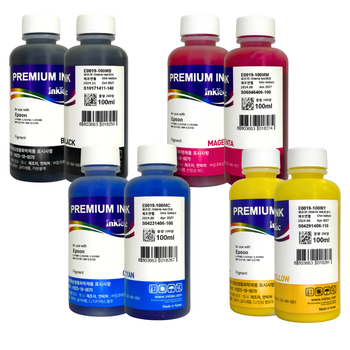 Комплект пігментного чорнила InkTec для принтерів EPSON, серія E0019, 4 кольори – 100мл