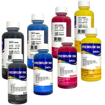 Комплект пігментного чорнила InkTec для принтерів EPSON, серія E0013, 4 кольори – 100мл
