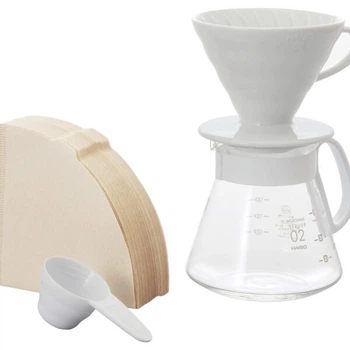 Набор для кофе Hario V60 Grayt: пуровер, сервер и фильтры 40 шт