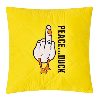 Подушка IDEIA "PEACE... DUCK" 40х40 см декоративна, Жовтий 000036091