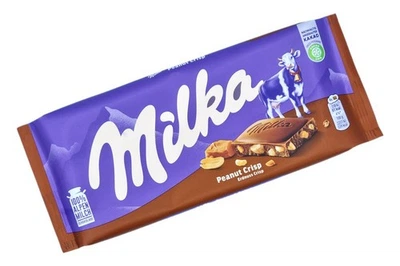Молочний шоколад Milka Peanut Crispy Caramel 90 г