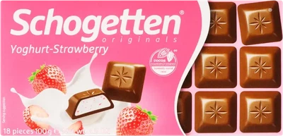 Шоколад молочний Schogetten Yoghurt-Strawberry, 100 г.