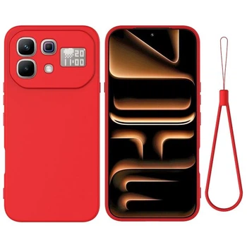 Силиконовый (TPU) чехол Deexe Silicone Case для Infinix Note 60 Pro / Note 60 - Red