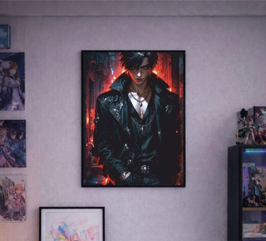 Постер у рамці під склом Dark Rebel: Anime Bad Boy Street Poster А3