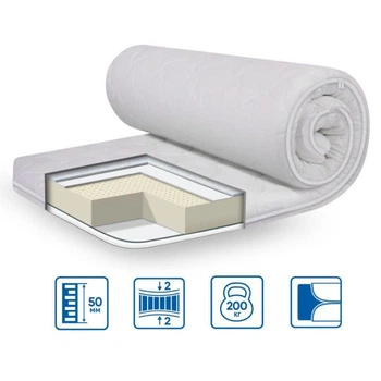 Тонкий матрац-топпер Eurosleep LATEX x3 ТРИКОТАЖ 5, 180x200