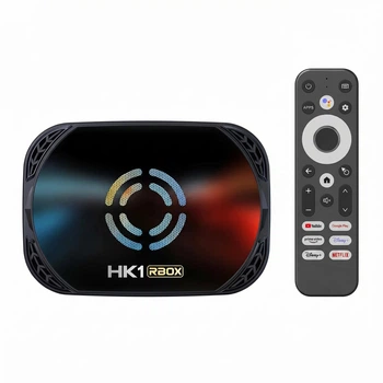 Смарт ТВ 4К приставка HK1 RBOX X50 Amlogic S905X5M 4/32 ГБ Android 14, аеромиша, голосове керування