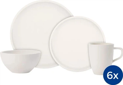 Набір посуду Villeroy & Boch - Artesano Original Starter-Set 8 предметів на 6 персон преміальна порцеляна білий