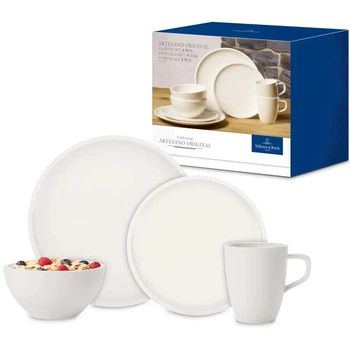 Набір посуду Villeroy & Boch - Artesano Original Starter-Set 8 предметів на 2 персони преміальна порцеляна білий