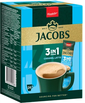 Кофейный напиток Jacobs 3 in 1 Caramel Latte 24 x 12.3 г (4820206290588)