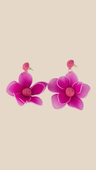 Серьги женские Цветы Color Pop LAWA WTJ02601 Малиновый shop (2000999550126)