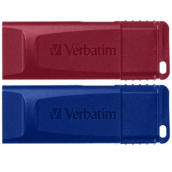 USB флеш накопичувач Verbatim 2x32GB Store'n'Go Slider Red/Blue USB 2.0