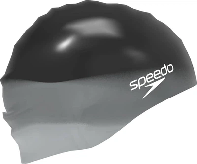 Шапка для плавания Speedo силиконовая черная унисекс для защиты волос от хлора шапочка для бассейна