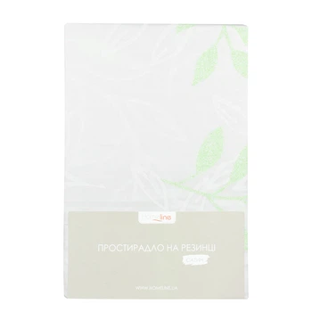 Простирадло Home Line 120104467 90х200 см Сатин Салатовий, сірий
