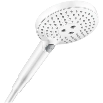 Душевая лейка HANSGROHE Raindance EcoSmart+ с кнопкой 125мм пластик белая 26516700