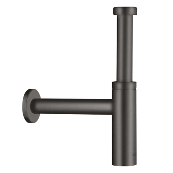 Сифон для умывальника HANSGROHE AXOR Flowstar колбовый металл впуск 1 1/4" выпуск горизонтальный графит 51305340