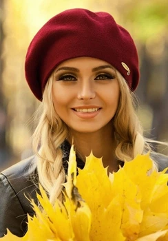 Жіночий берет "Бріана", Бордовий, 56-59 000040277
