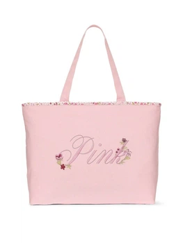 Сумка жіноча Victoria’s Secret Floral Canvas Tote Bag Рожевий (27178651D)