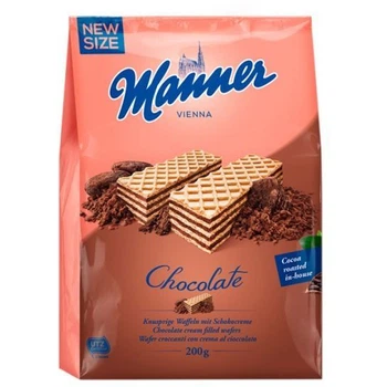 Вафли Manner с шоколадным кремом 200 г 9000331627212