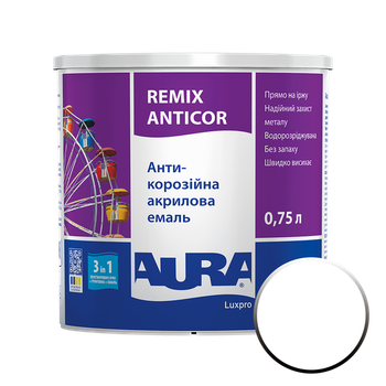 Антикорозійна емаль Aura Luxpro Remix Anticor (біла) 0,75л