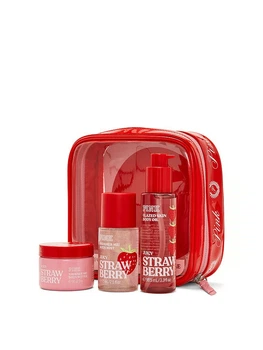 Подарунковий набір Victoria's Secret PINK Juicy Strawberry Let's Glow Away Shimmer Travel Set (25166997)