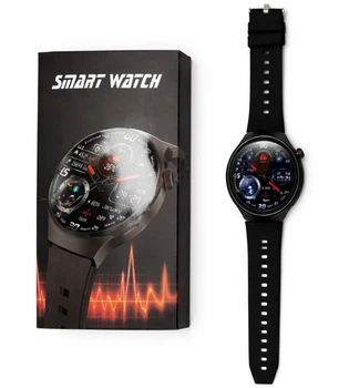 Смарт-часы Smart Watch с круглым дисплеем, пульсометр, фитнес-трекер, 2 ремешка (силикон + металл), Android/iOS