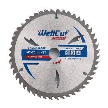 Пильный диск 165х20 48Т по дереву Standard WellCut (018004)