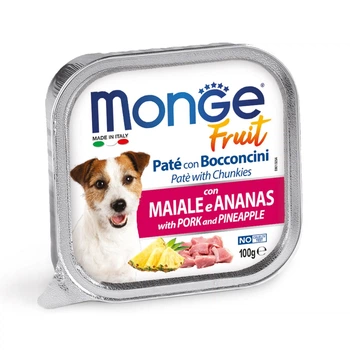Вологий корм для собак Monge Fruit 100 г - свинина та ананас