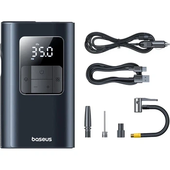Автомобільний компресор Baseus PrimeTrip VA1 Inflator Pump, 2 в 1 (акумулятор + 12V), 3800 mAh, 75W, портативний насос